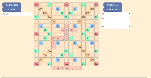 A Web-Based Estonian Version of the Word Game Scrabble
